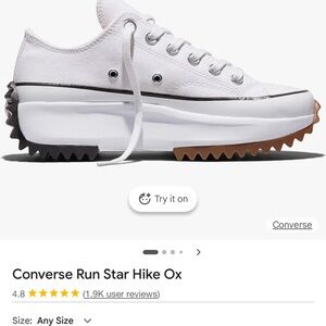 Converse platform lifts White High-Top Sneakers NEW
